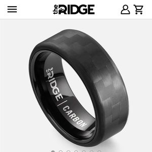 Ridge Carbon Fiber Ring (size 9.5)